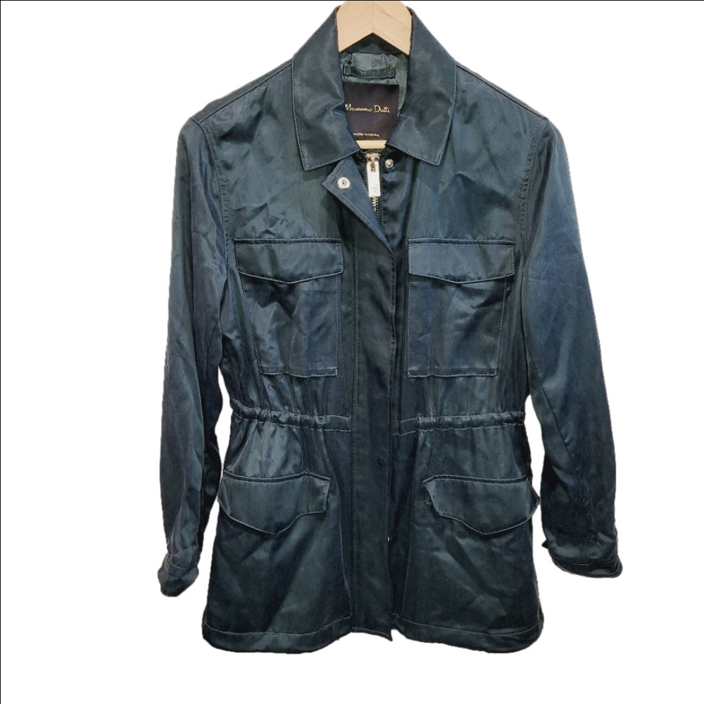 Massimo Dutti Satin Emerald jacket